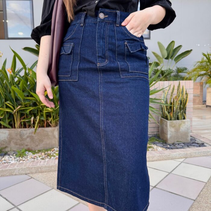 Falda Maya Denim Midi
