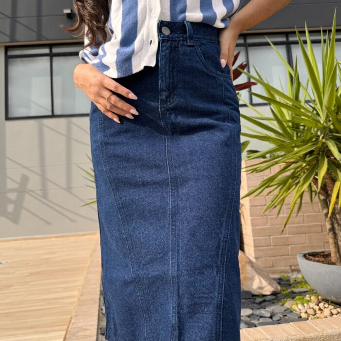 Falda Denim Clásica Línea Central